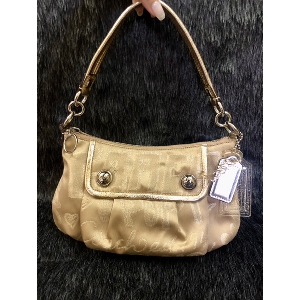 💚 đeo vai, kẹp nách màu vàng phối da ánh kim hiệu của Co.a.ch•