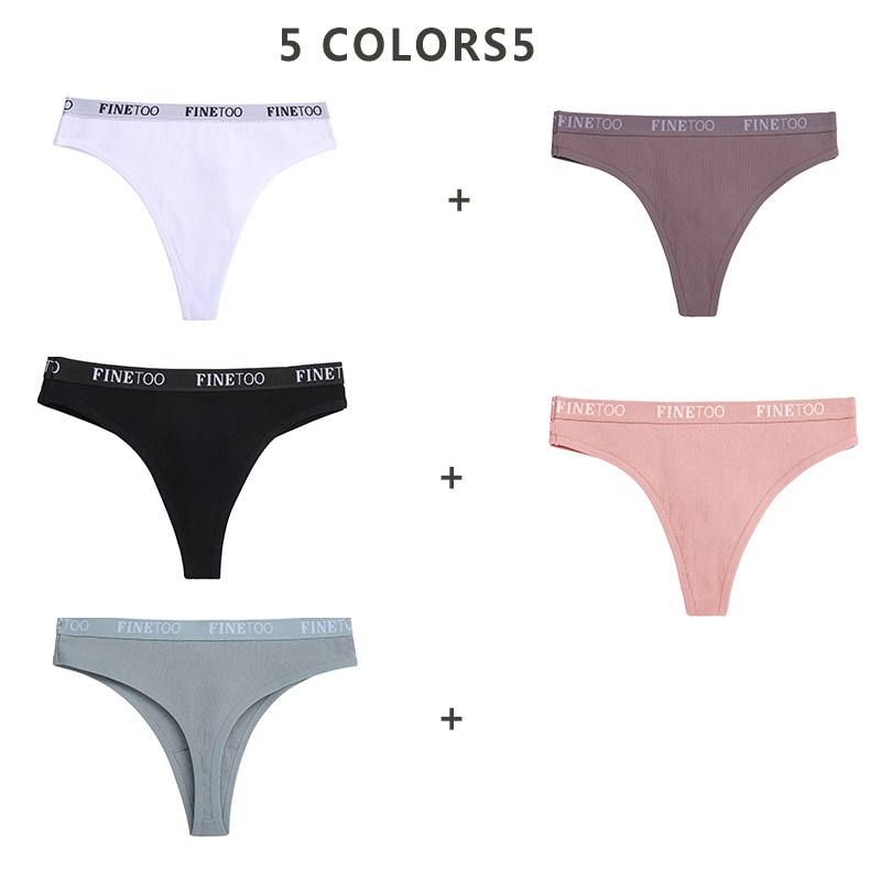 Quần lót lọt khe CUTEBYTE chất vải cotton in chữ thời trang quyến rũ cho nữ M-XL