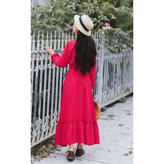 (sẵn) VÁY BOHEMIAN SÒ ĐẮP REN