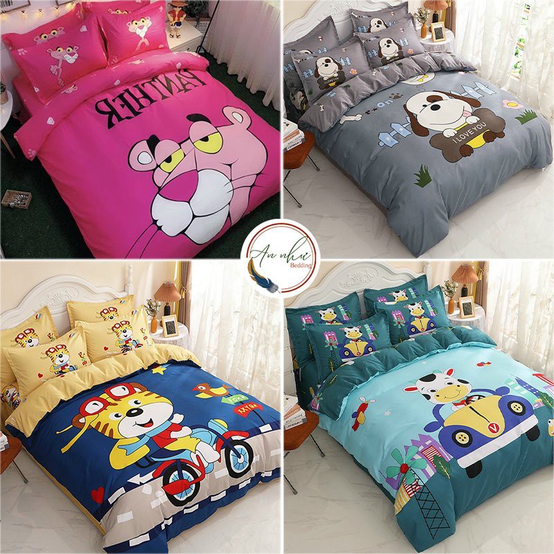 Bộ vỏ chăn ga gối  Cotton tina  An Như Bedding