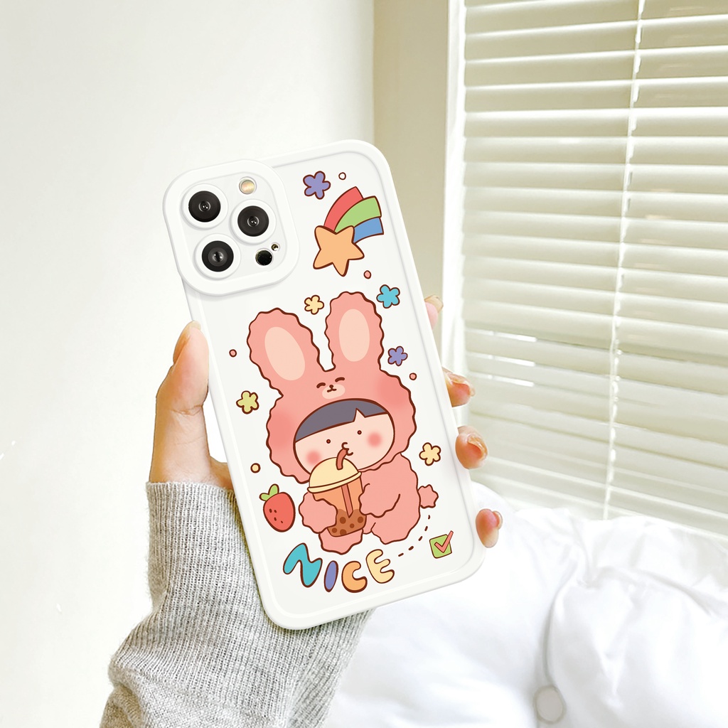 Ốp lưng iphone Pink Punny cạnh vuông 6/6plus/6s/6splus/7/7plus/8/8plus/x/xs/11/12/13/14/pro/max/promax/plus/shin/case