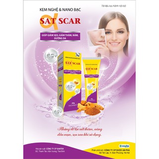 Kem nghệ Nano bạc - Sat Scar không để lại vết thâm, vết vàng sau khi sử dụng