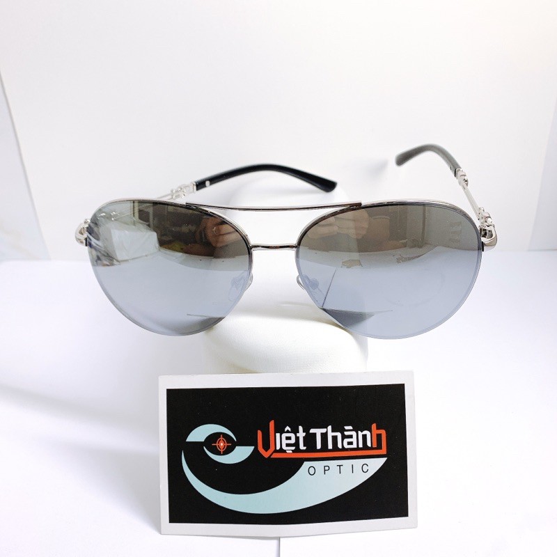 Kính Mát Tráng Gương Bạc Mắt Chéo Thời Trang Phi Công