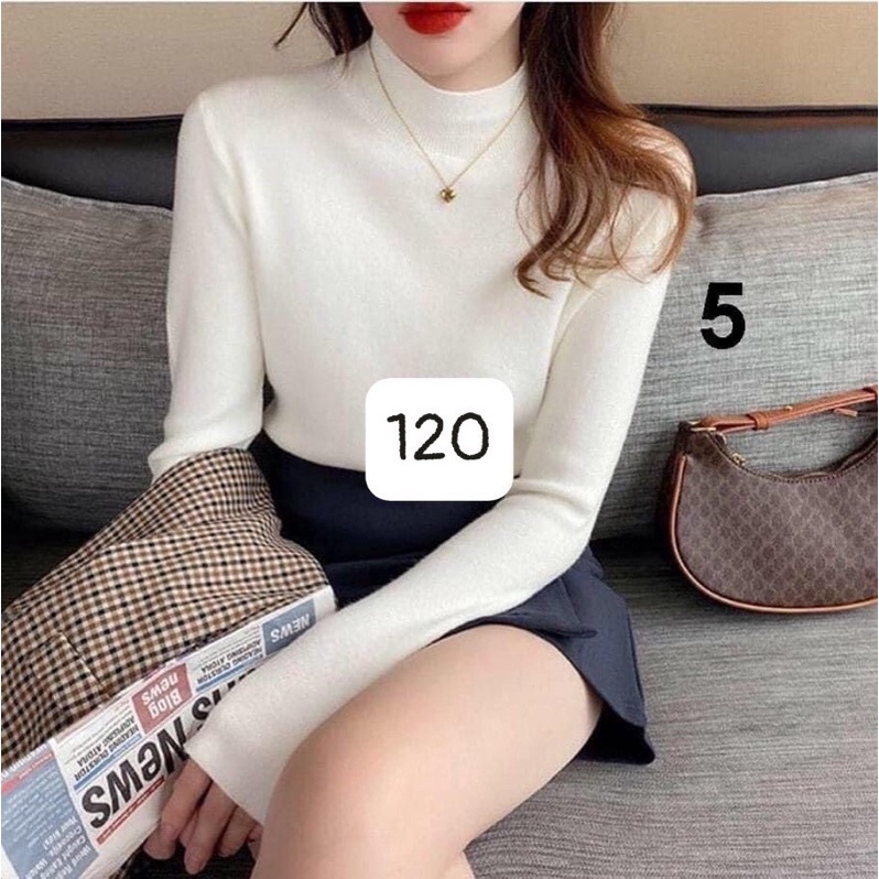 Áo len cổ 3 phân 5 màu | BigBuy360 - bigbuy360.vn