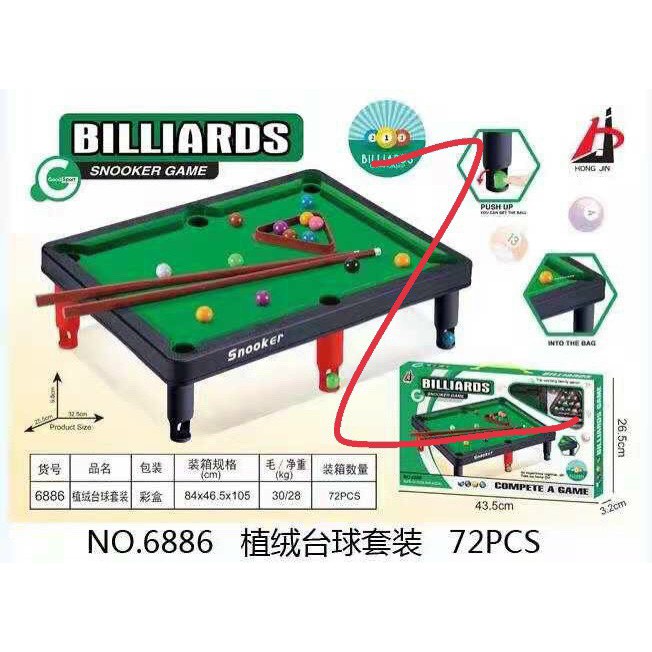 Bàn bi a mini –Đồ chơi bàn bida snooker cho bé nhiều kích cỡ đại-lớn-nhỡ-nhỏ - loại lớn bi có số