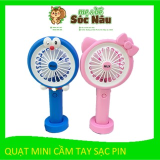[HÌNH THẬT] Quạt mini cầm tay/để bàn tích điện pin sạc