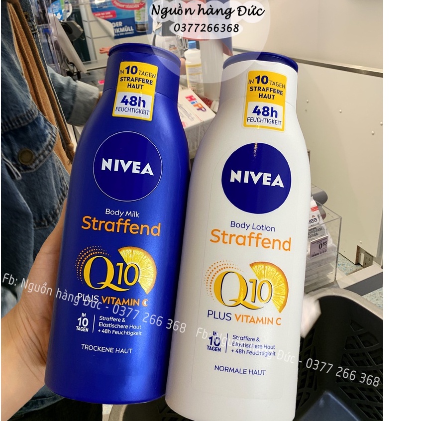 Mẫu mới Dưỡng thể Nivea Q10 hàng Đức - Nguồn hàng Đức