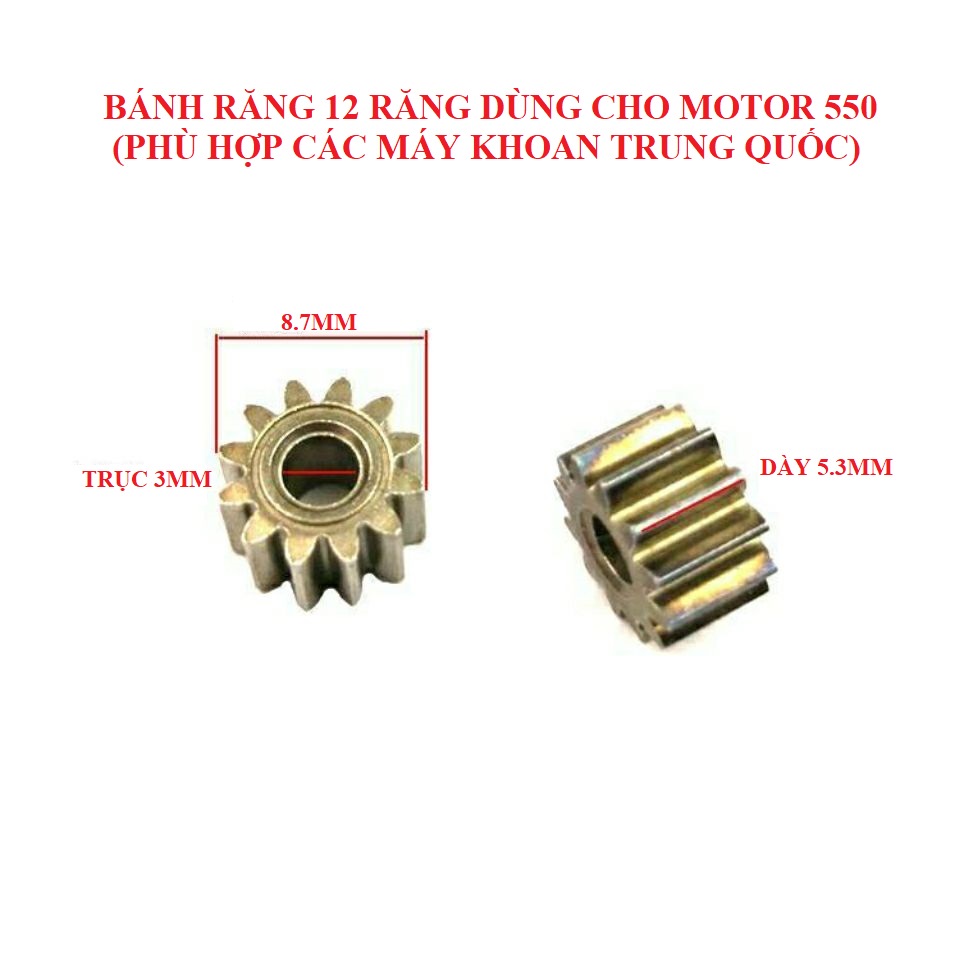 SV Bánh răng đầu trục motor máy khoan pin