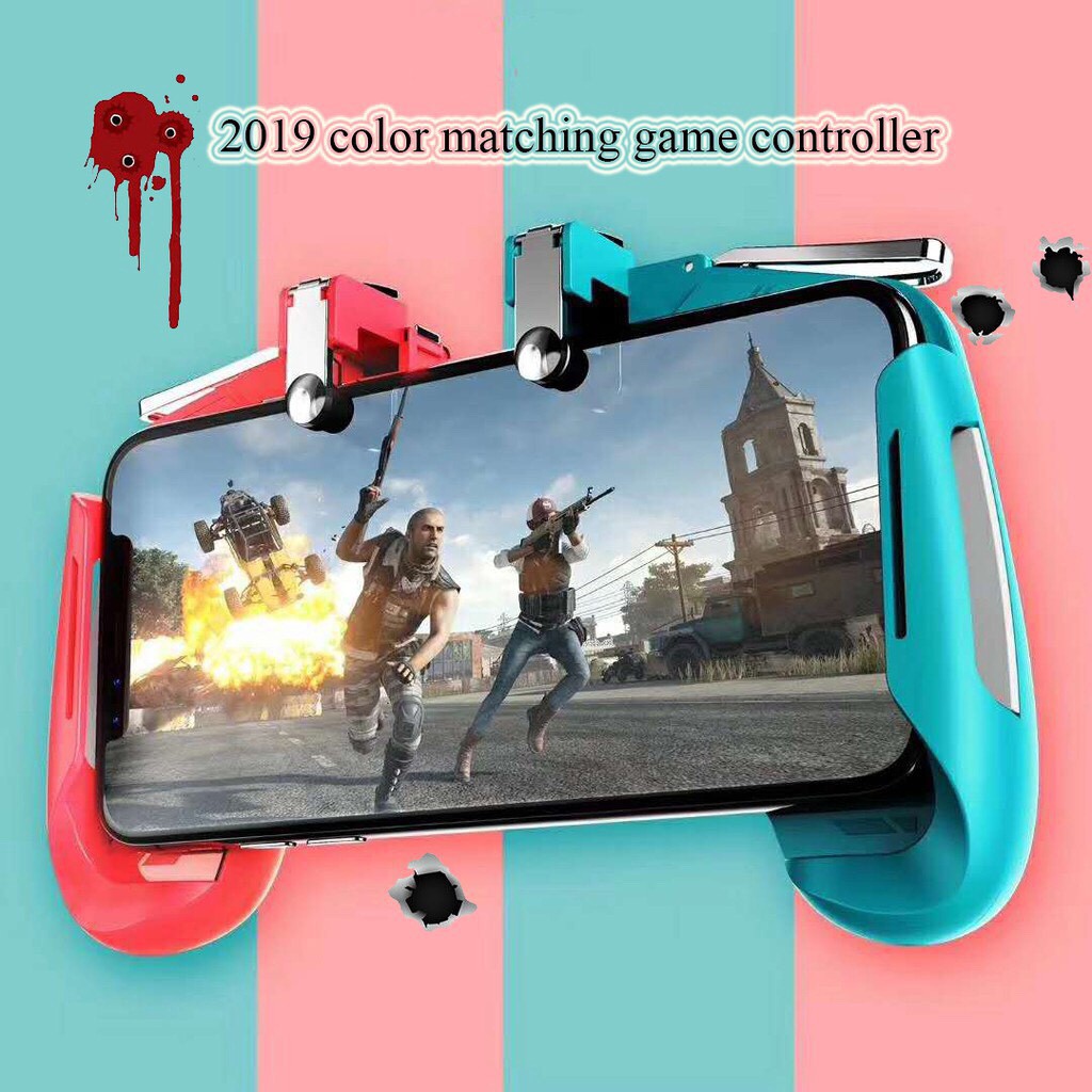 Tay cầm chơi game PUBG, Rules Of Survival kèm nút bắn joystick kim loại AK-16