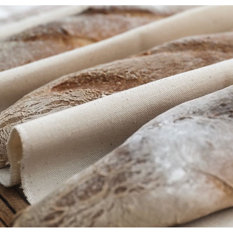 Vải ủ bánh mì chuyên dụng hình chữ nhật 35x45cm, 45x75cm, 60x80cm(💯% vải cotton tự nhiên)
