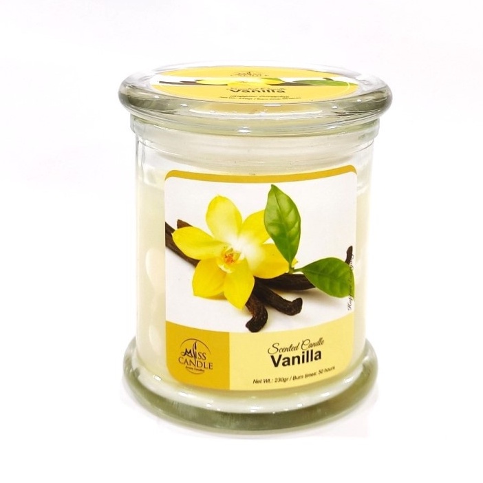 Nến thơm hũ Miss Candle NQM3414 Vanilla 230g (Hương vani)