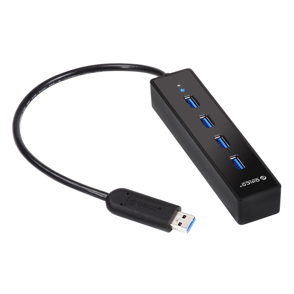 Bộ chia 4 cổng USB 3.0-Hub USB 3.0 Orico W8PH4-BK