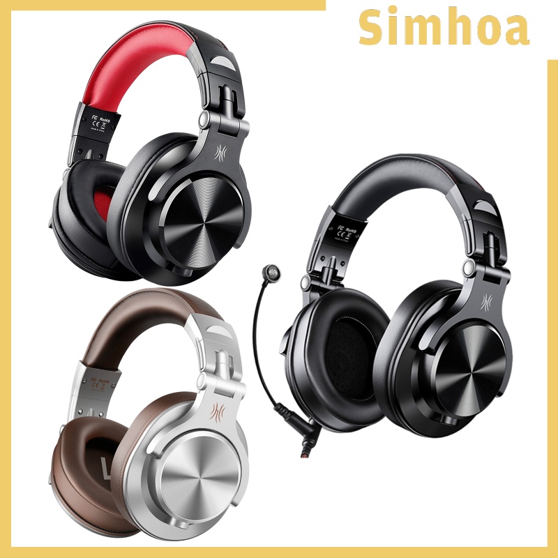 [SIMHOA] A71 Over-Ear Wired Headphones Studio Monitor Headsets with Mic