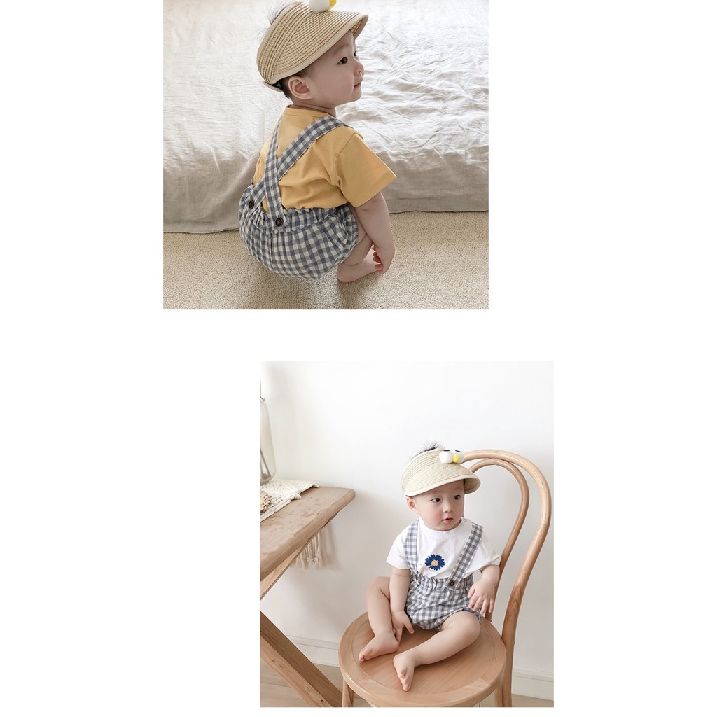 Sale !!! Yếm Chéo Kẻ Caro  Minky Mom Cho Bé Yêu (Size7-17kg) (1256 )