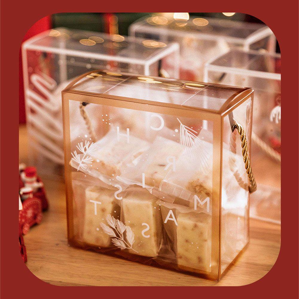 LAKAMIER Túi Đựng Bánh Kẹo Giáng Sinh Có Tay Cầm Hình Ông Già Noel / Tuần Lộc