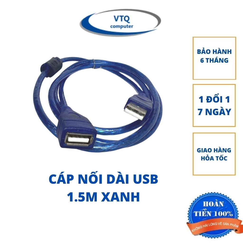 Dây nối dài usb 1.5m, 3m, 5m, 10m 2.0 màu xanh chống nhiễu ,hàng chất lượng.shopphukienvtq