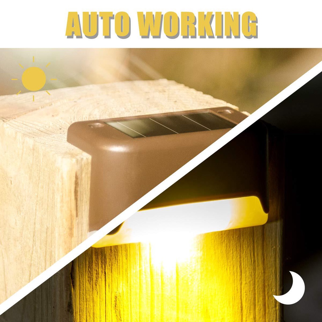 4 Đèn Led Năng Lượng Mặt Trời Chống Thấm Nước Cho Sân Vườn