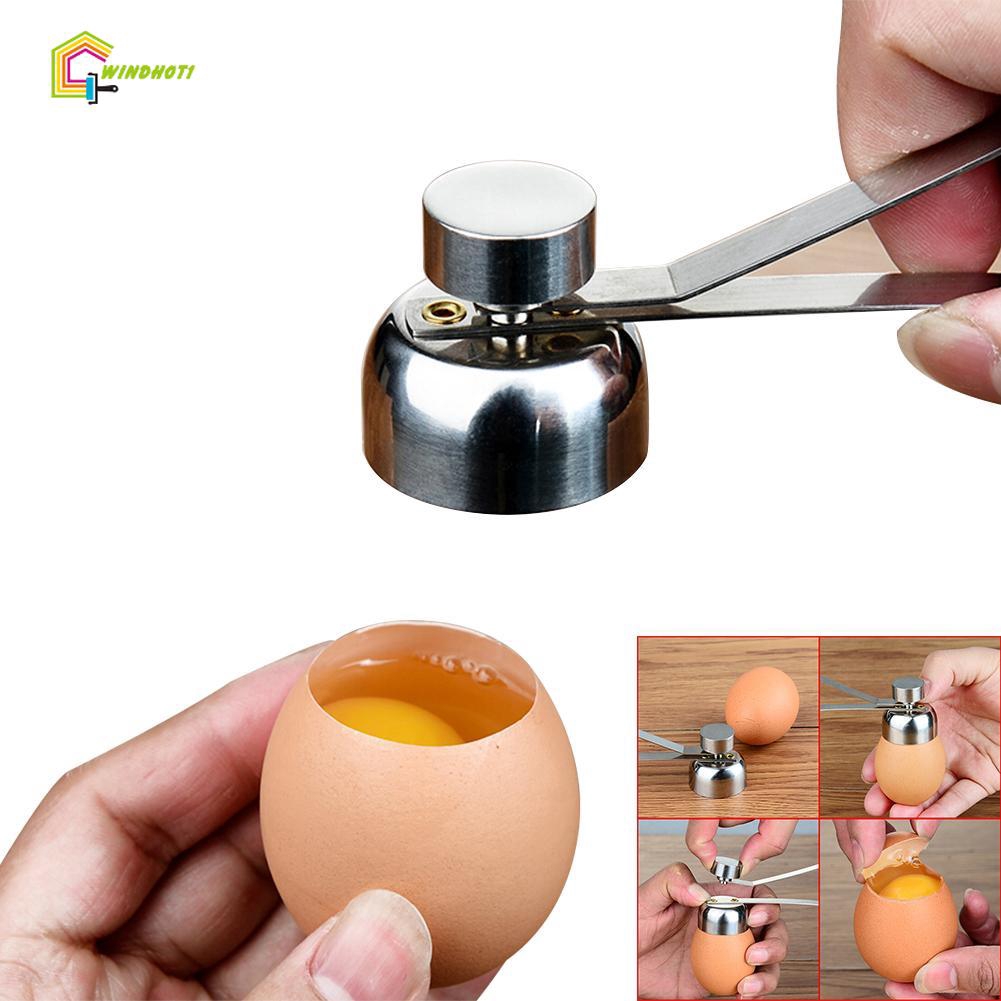 💛TG Thép không gỉ Kéo trứng Topper mở sôi Luộc trứng thô Kim loại công cụ mở Phụ kiện nhà bếp