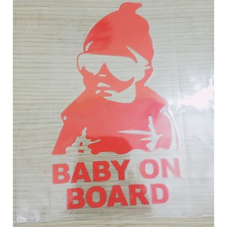 Decal dán trang trí cửa sổ xe hơi hoạt hình " Baby on Board "- Better Car