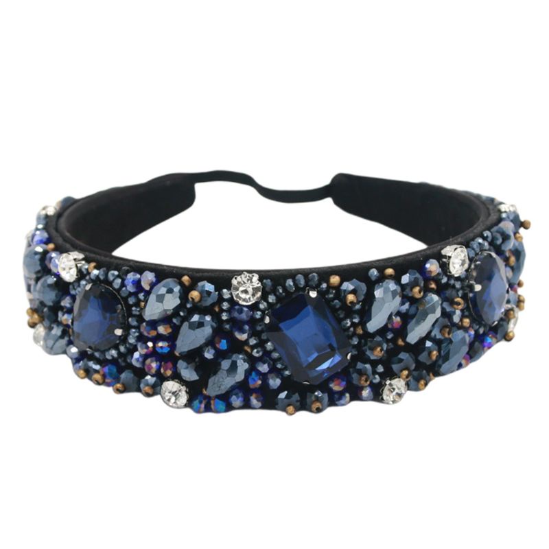 Băng Đô Co Giãn Đính Đá Pha Lê Phong Cách Baroque Sang Trọng Cr