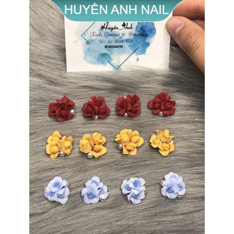 Hoa nail - Hồng cụm ba SHOP NAIL HUYỀN ANH