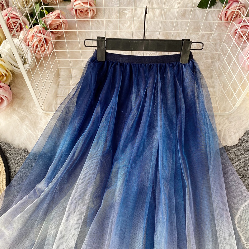 Chân váy Lưới Midi Tubu Nữ Loang Màu Độc Đáo