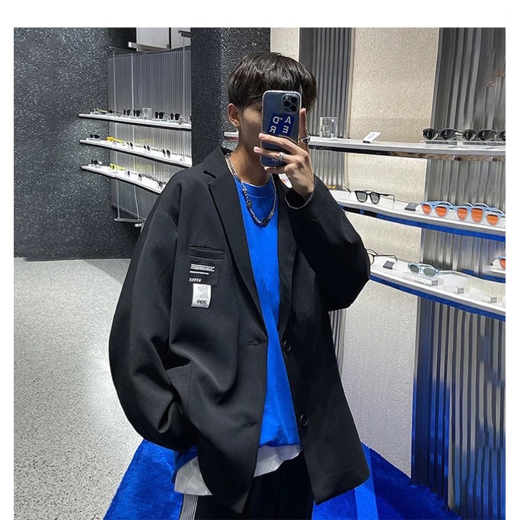 Áo Khoác Blazer Nam Nữ-Áo khoác vest thời trang unisex-AV017A-phong cách Hàn Quốc dáng rộng dể phối đồ hấp dẫn