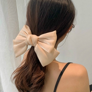Kẹp Tóc Hình Nơ Vải Satin Lấp Lánh Thời Trang Hàn Quốc