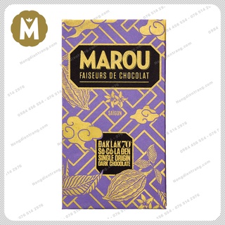 Marou chocolate daklak 70% socola đen - thanh 24g/80g - socola marou đắk lắk 70% cacao vị thơm ngon hấp dẫn