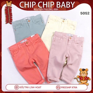 Quần jean màu Zara dư xịn cho bé 6m - 4y