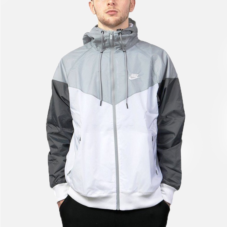 ÁO KHOÁC NIKE WINDRUNNER HOODED - GREY / WHITE