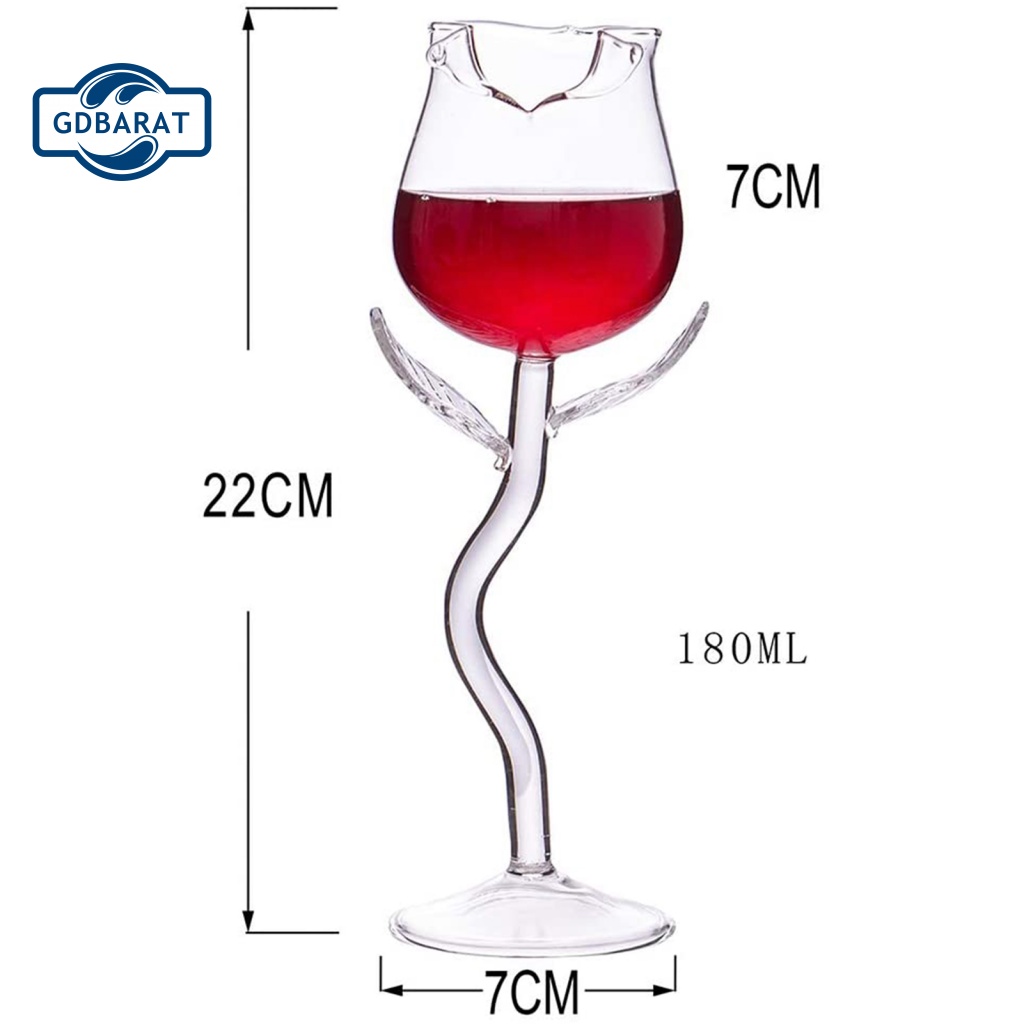 [NYCA Stock] Cốc Goblet Hình Hoa Hồng Quyến Rũ