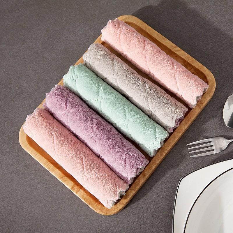 SỈ 10 Khăn Lau 2 mặt thấm hút nước đa năng nhỏ gọn