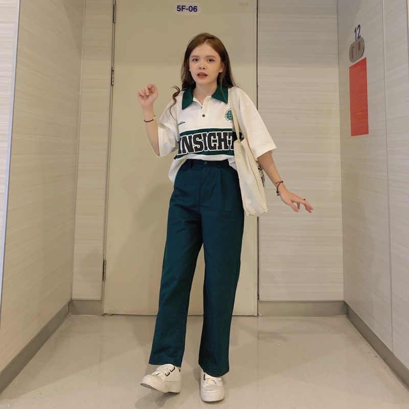 Áo Polo EINSICHT Cotton cá sấu Form Rộng Nam Nữ Unisex / áo thun polo oversize có cổ tay lỡ local brand