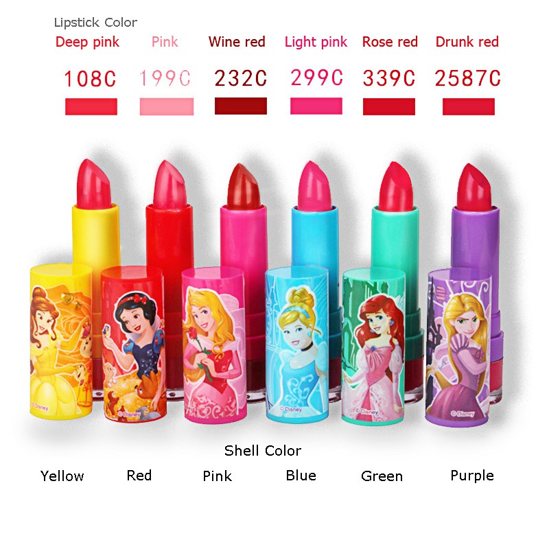 Bafada Disney Children's multicolor lipstick,Safe water soluble formula,Makeup Set, Girls Makeup Kit,child makeup play house toy,girl cosmetics birthday gift christmas gift