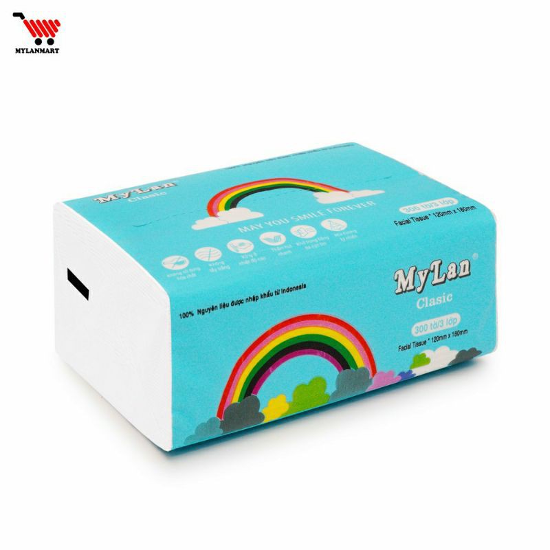 [ĐÃ BÁN 150. freeship đơn 50k] 30 GÓI GIẤY ĂN CẦU VỒNG MyLan [300 tờ]. Hàng Việt Nam.