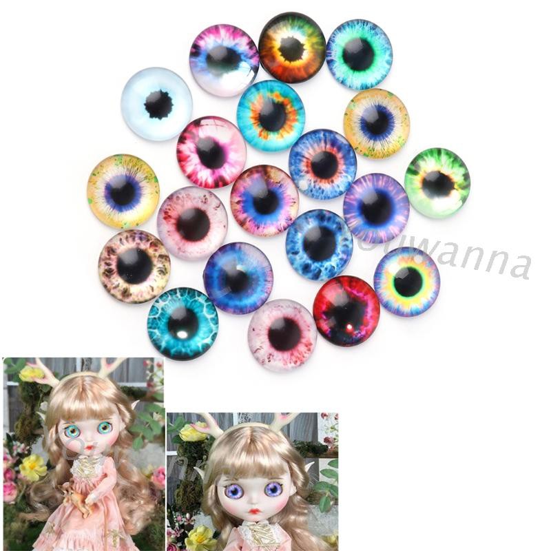 20 Mắt thủy tinh làm mắt búp bê 10 / 16 / 20mm tùy chọn