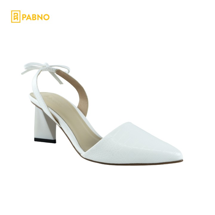 Giày cao gót slingback mũi nhọn cao 7cm hở gót mũi nhọn thời trang cao cấp PABNO PN822