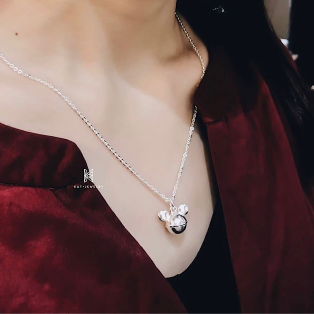 (Kat Jewelry) Mặt dây chuyền bạc Mickey