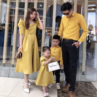 đồng phục gia đình tết - đồ gia đình - đồ đôi mẹ và bé Vải Tafta Cao Cấp -Full size 7-100kgs