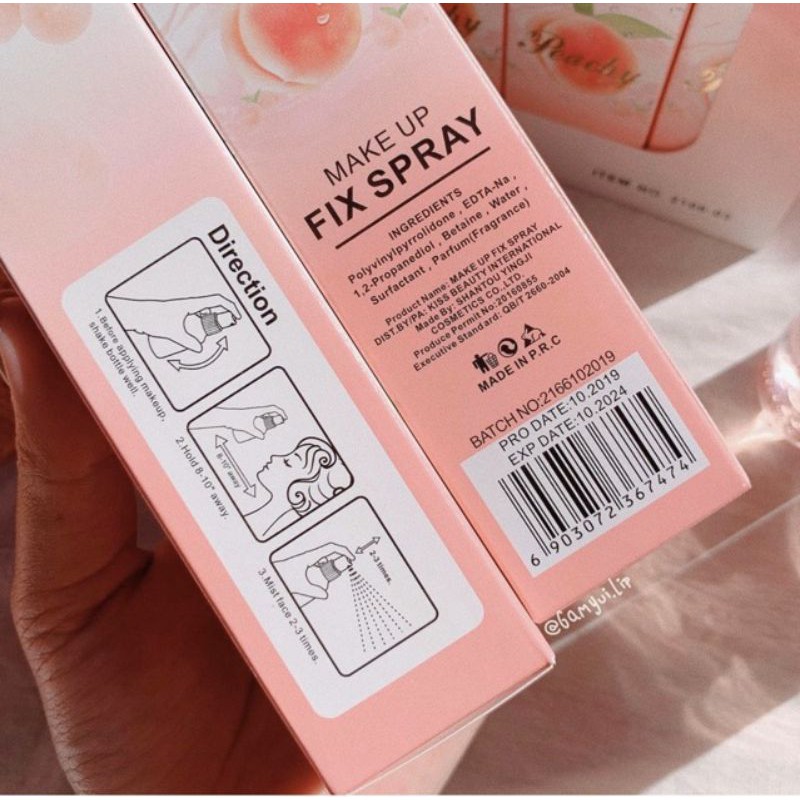 [RẺ VÔ ĐỊCH]Xịt Giữ Lớp Nền Cố Định Lớp Trang Điểm Kiss Beauty ĐÀO 75ML | BigBuy360 - bigbuy360.vn