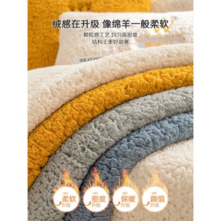 Vỏ bọc đệm ghế sofa mùa đông bằng vải nhung lông cừu nhung dày dặn ấm áp không trượt