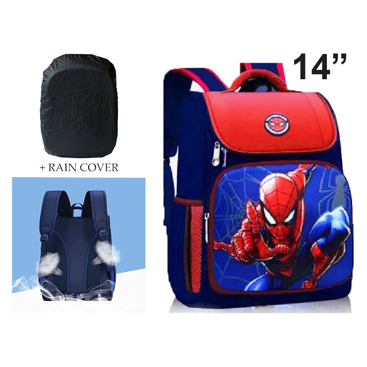 Ba Lô Đi Học Chống Thấm Nước Kích Thước 16inch Và 14inch Nhập Khẩu + Móc Treo (Panda 14 "16")