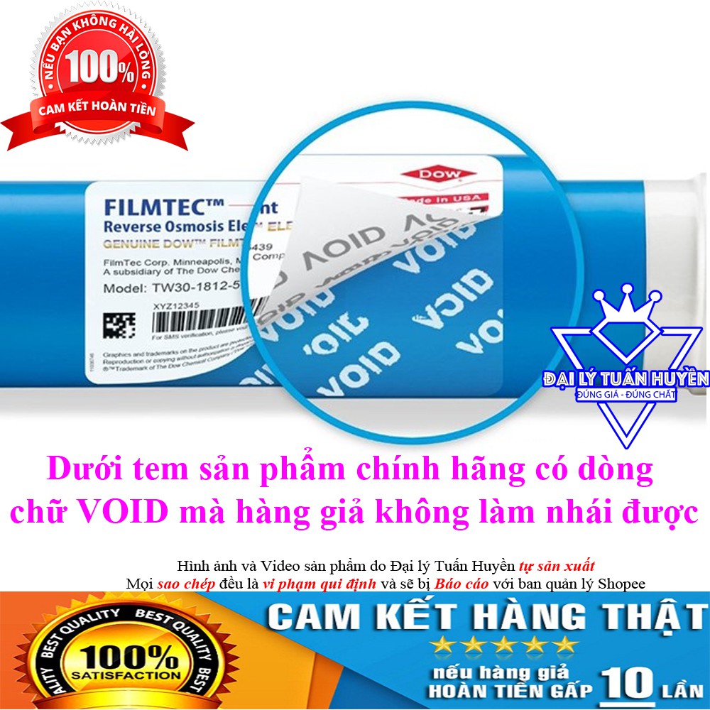 Lõi lọc số 4 – Màng RO DOW - DUPONT FILMTEC KAROFI