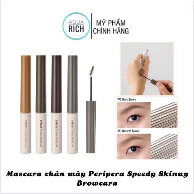 Mascara chân mày Peripera Speedy Skinny Browcara [01 - 02 - 03 - 04]