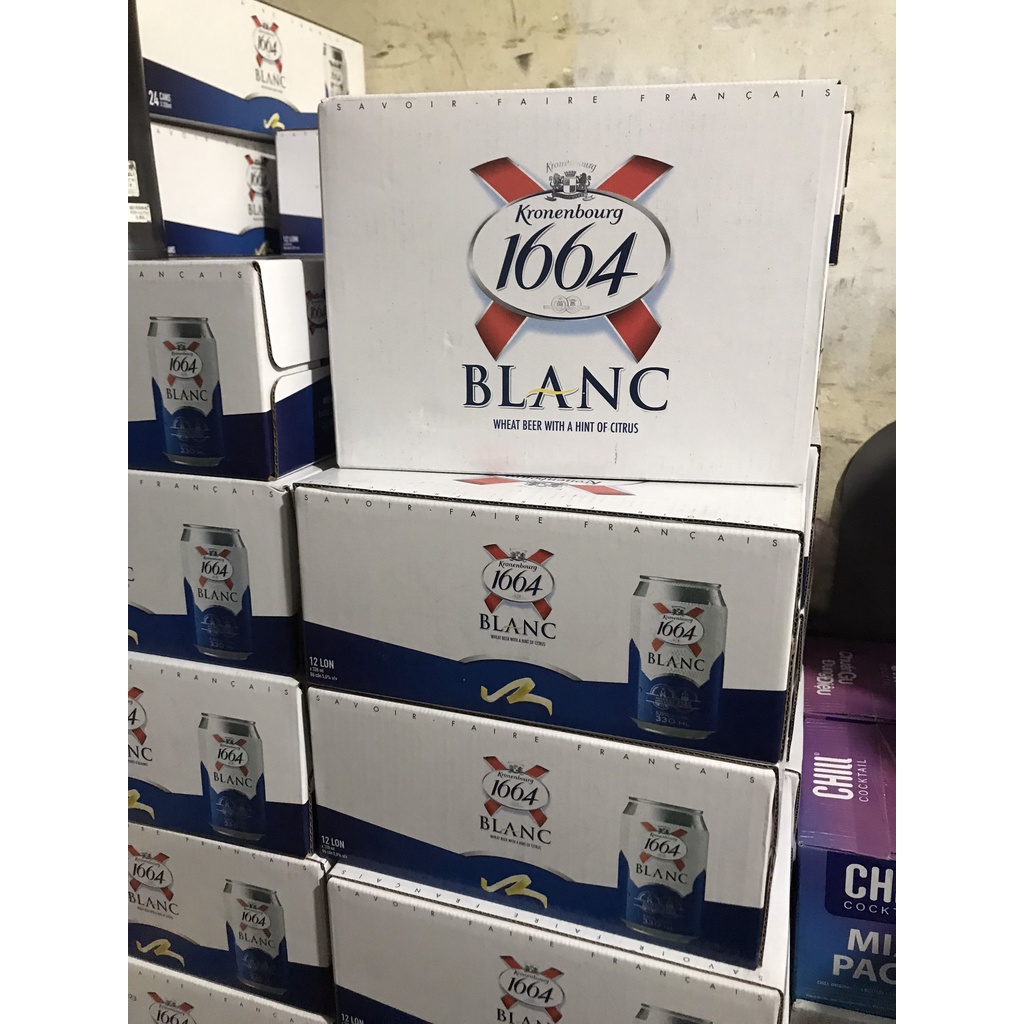 Bia Blanc 1664 lon - 1 thùng 12 lon 330ml