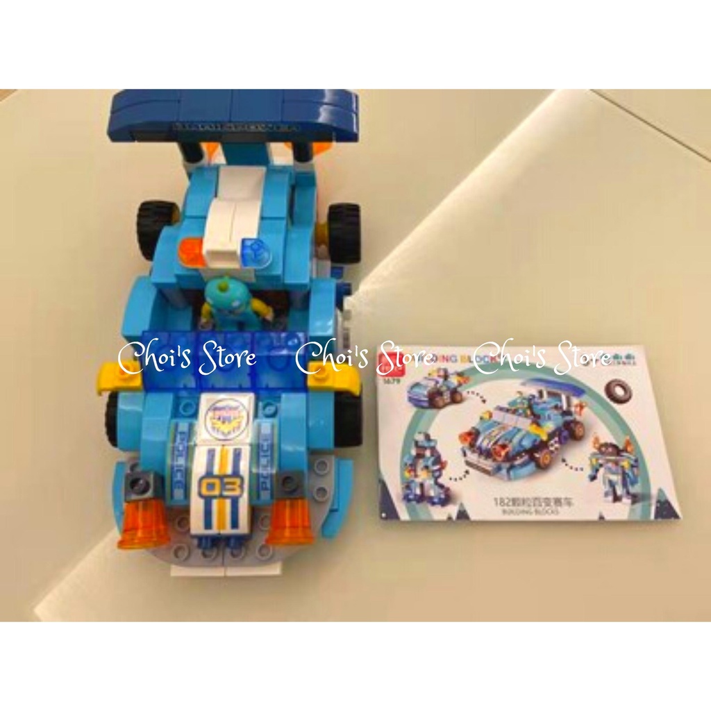 Đồ chơi lắp ghép, xếp hình mẫu xe đua 182 chi tiết size Duplo (Choi Store 08)