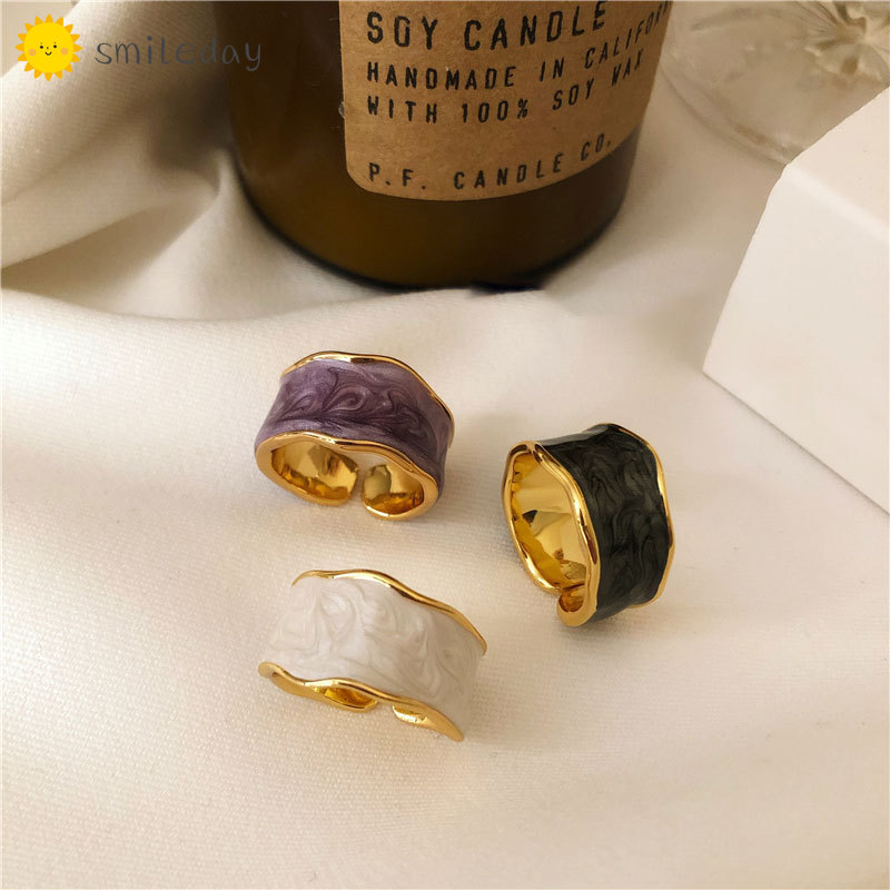 Nhẫn Đeo Tay Kim Loại Đính Đá Vintage Cho Cặp Đôi