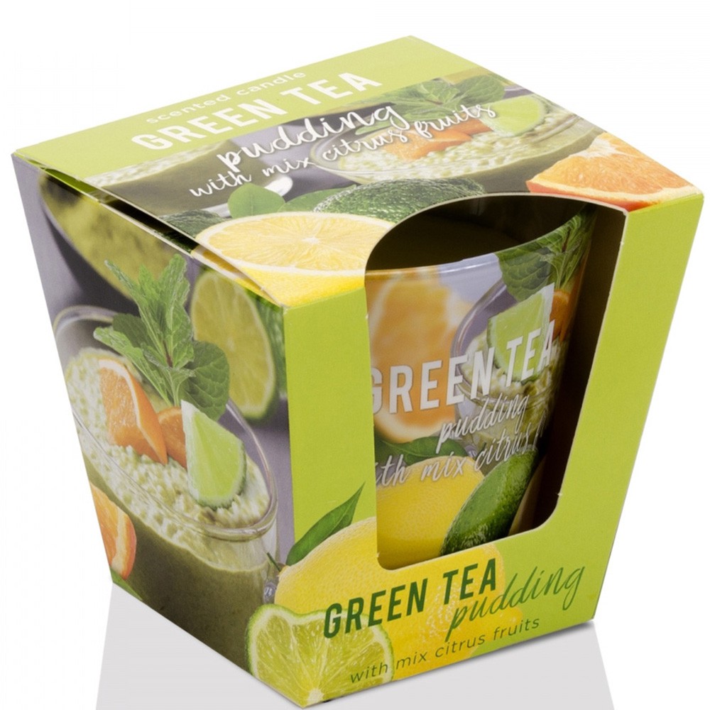 Ly nến thơm tinh dầu cao cấp Bartek Green Tea 115g - matcha trà xanh, không khói, an toàn, khử mùi, thư giãn