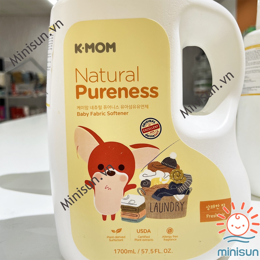 Nước giặt đồ sơ sinh Kmom, nước xả quần áo Kmom Hàn Quốc hữu cơ